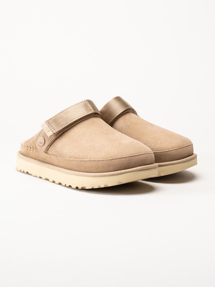 UGG - W Goldenstar Clog - Beiga clogs i mocka