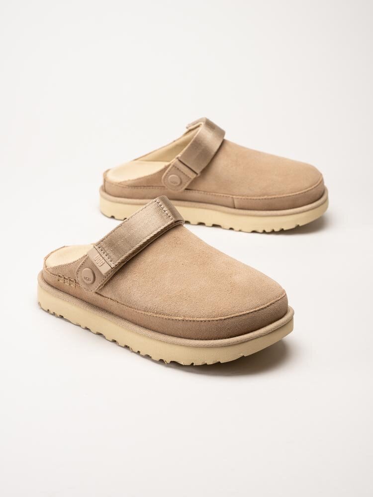 UGG - W Goldenstar Clog - Beiga clogs i mocka