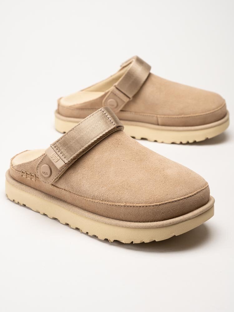 UGG - W Goldenstar Clog - Beiga clogs i mocka