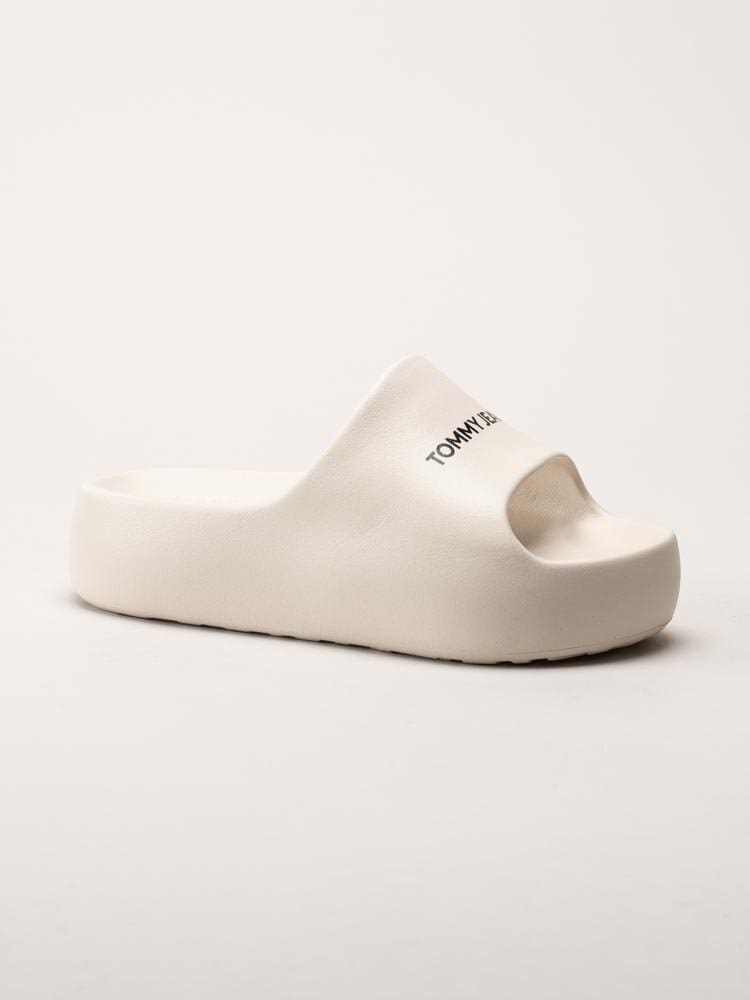 Tommy Hilfiger - TJW Flatform Slide - Beige slip in sandaler med platå