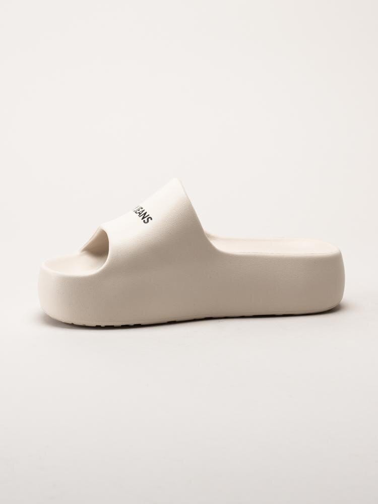 Tommy Hilfiger - TJW Flatform Slide - Beige slip in sandaler med platå