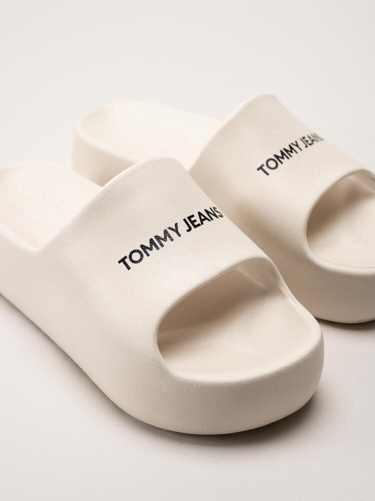 Tommy Hilfiger - TJW Flatform Slide - Beige slip in sandaler med platå