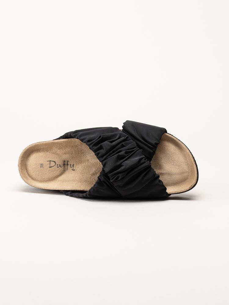 Duffy - Svarta slip in sandaler i textil