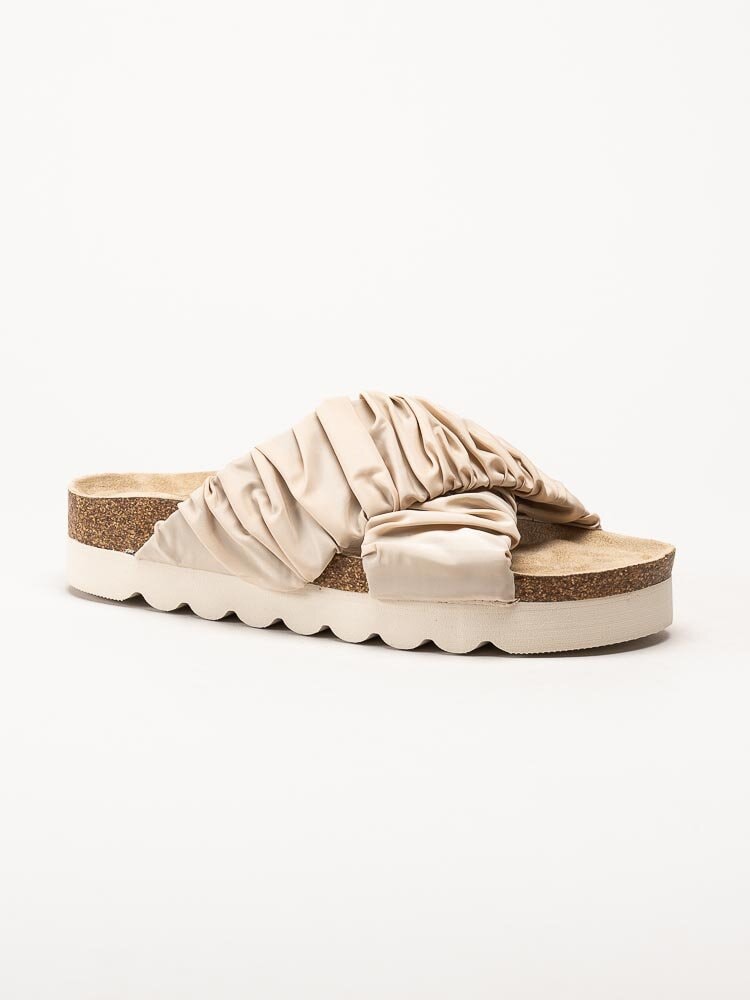 Duffy - Beige slip in sandaler i textil