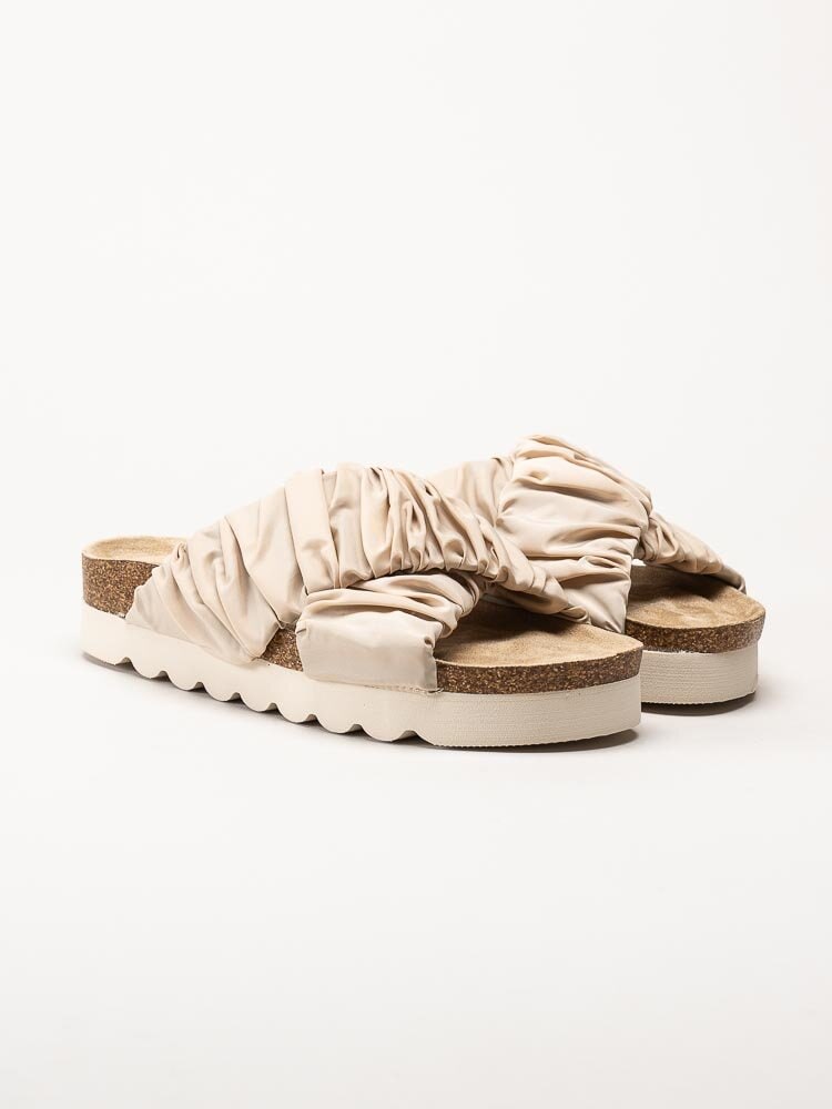 Duffy - Beige slip in sandaler i textil