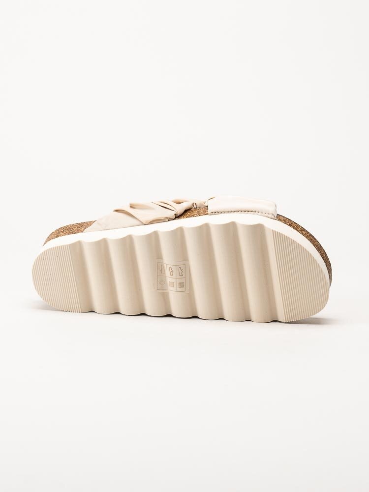 Duffy - Beige slip in sandaler i textil