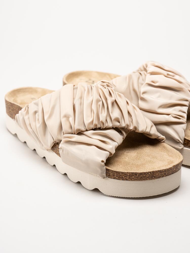 Duffy - Beige slip in sandaler i textil