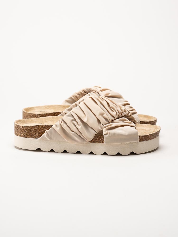 Duffy - Beige slip in sandaler i textil