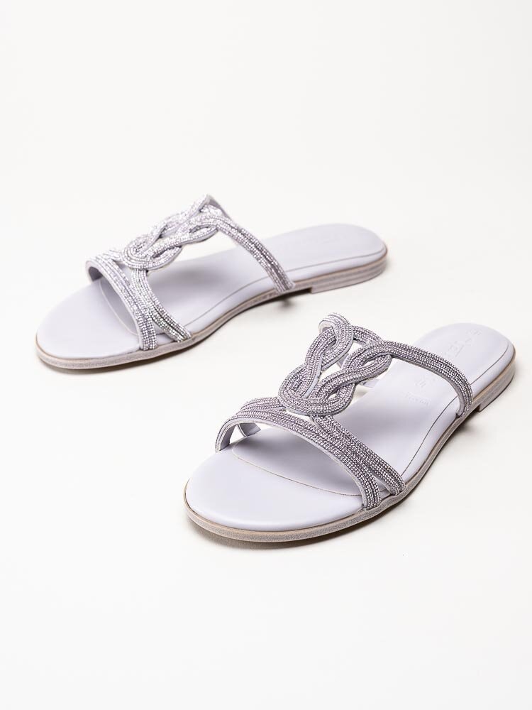 Tamaris - Lila sandaler med glitterremmar