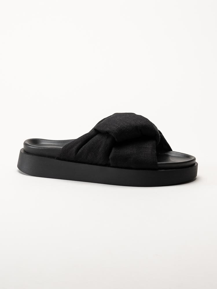 Inuikii - Oversized Linen Knot - Svarta slip in sandaler