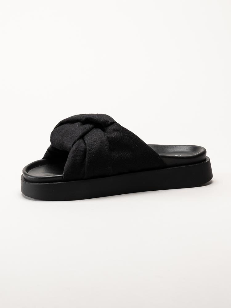 Inuikii - Oversized Linen Knot - Svarta slip in sandaler