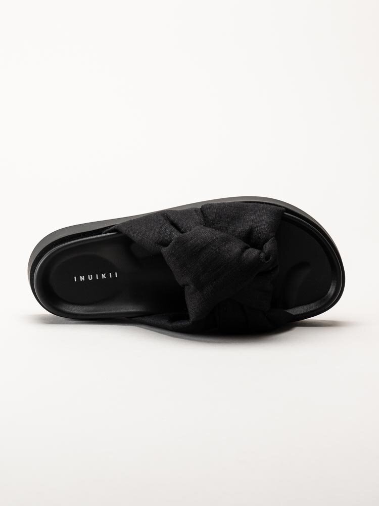 Inuikii - Oversized Linen Knot - Svarta slip in sandaler