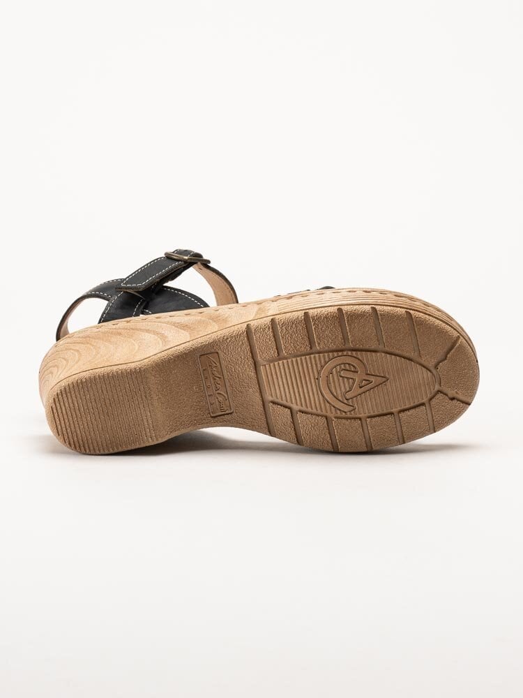 Andrea Conti - Svarta sandaler i skinn