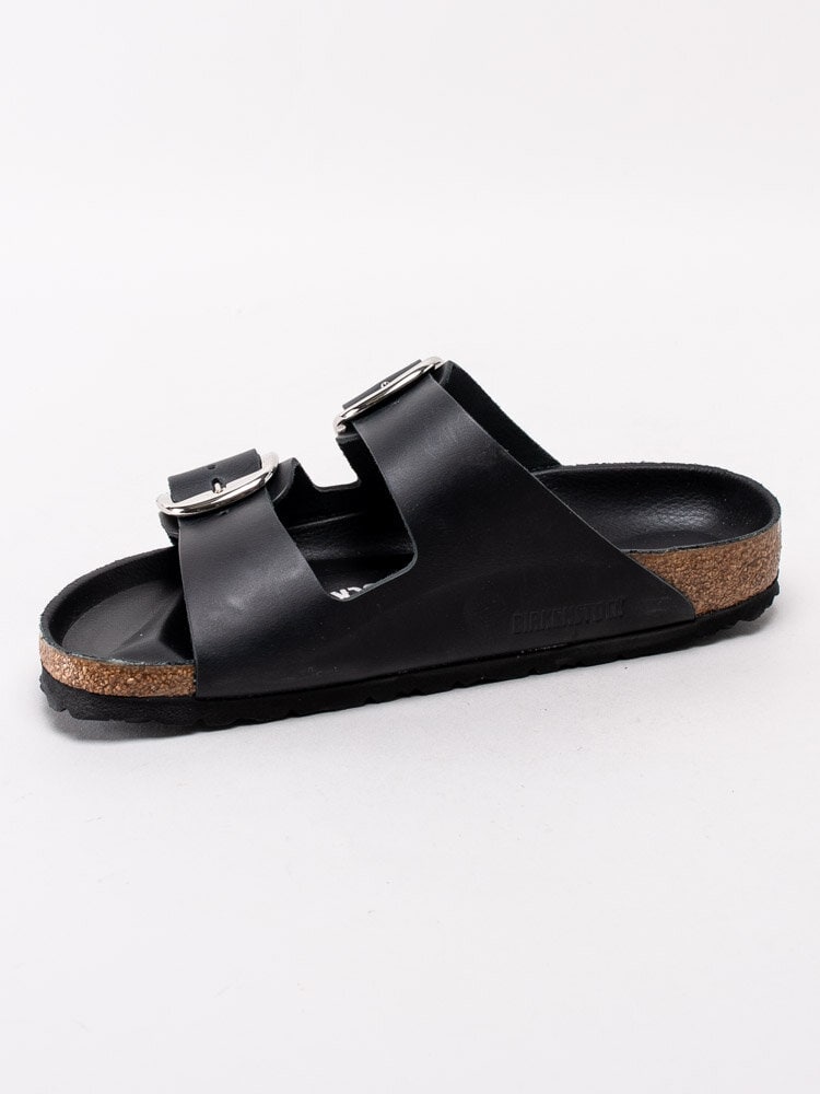 Birkenstock - Arizona Big Buckle Narrow - Svarta slip in sandaler med stora spännen