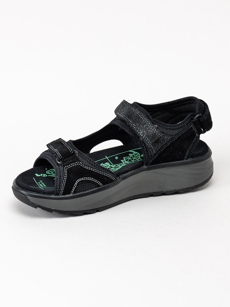 Joya - Komodo - Svarta sandaler i mocka