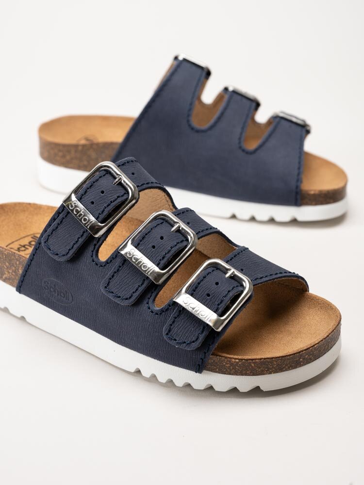 Scholl - Rio WG AD - Mörkblå slip in sandaler i nubuck