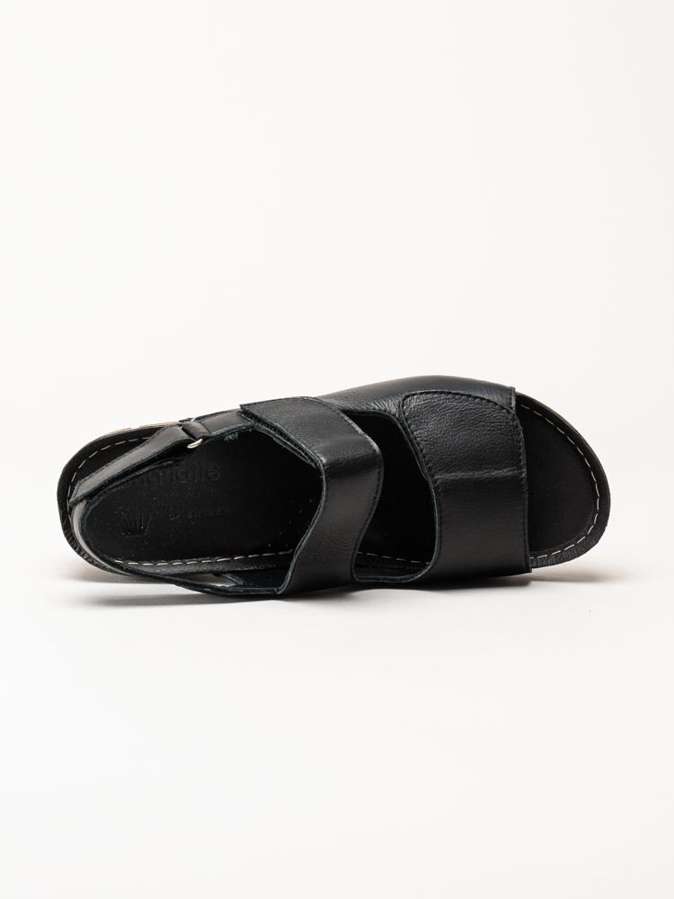 Charlotte of Sweden - Svarta sandaler i skinn