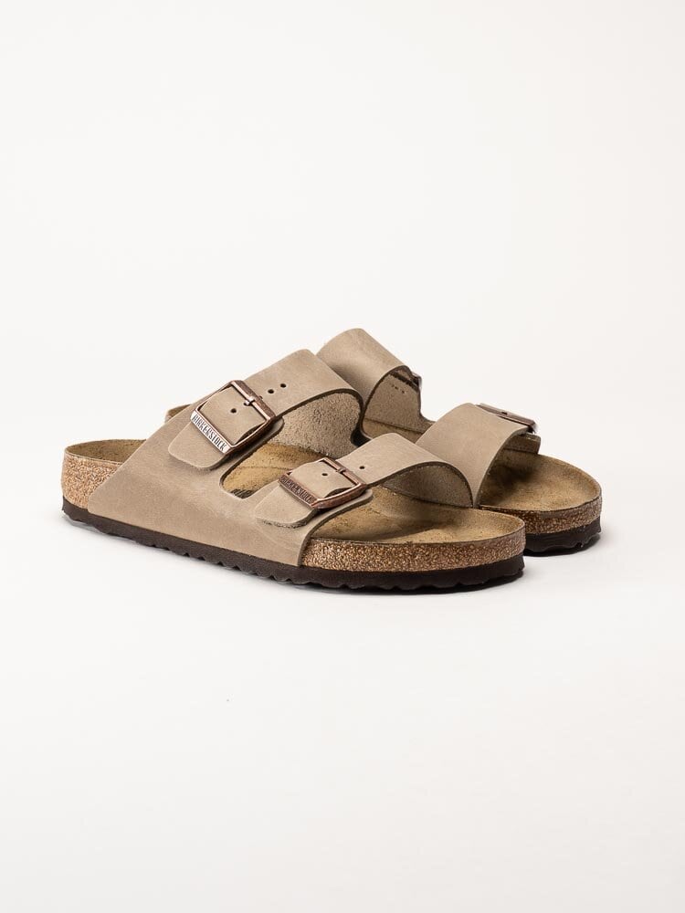 Birkenstock - Arizona oiled leather - Beige slip in sandaler