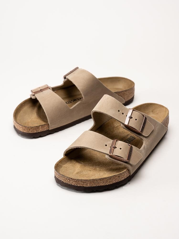 Birkenstock - Arizona oiled leather - Beige slip in sandaler