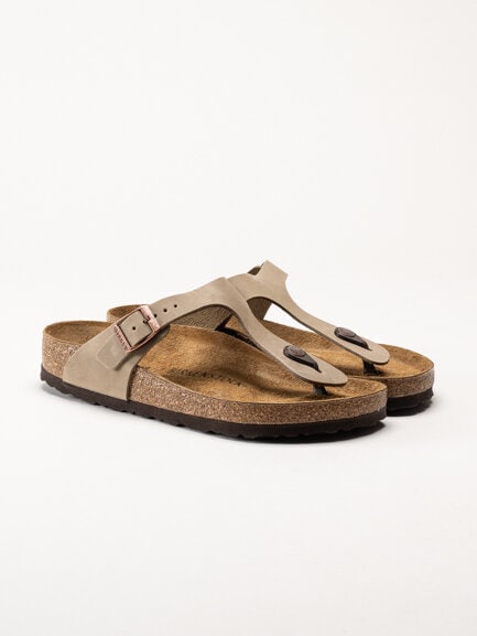Birkenstock - Gizeh Natural leather - Beiga tåspridarsandaler