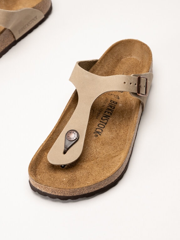 Birkenstock - Gizeh Natural leather - Beiga tåspridarsandaler