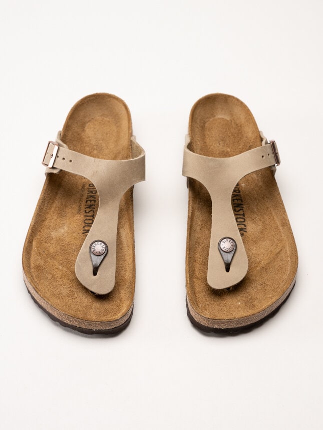 Birkenstock - Gizeh Natural leather - Beiga tåspridarsandaler