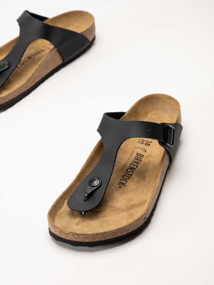 Birkenstock - Gizeh Birko-Flor - Svarta tåspridarsandaler