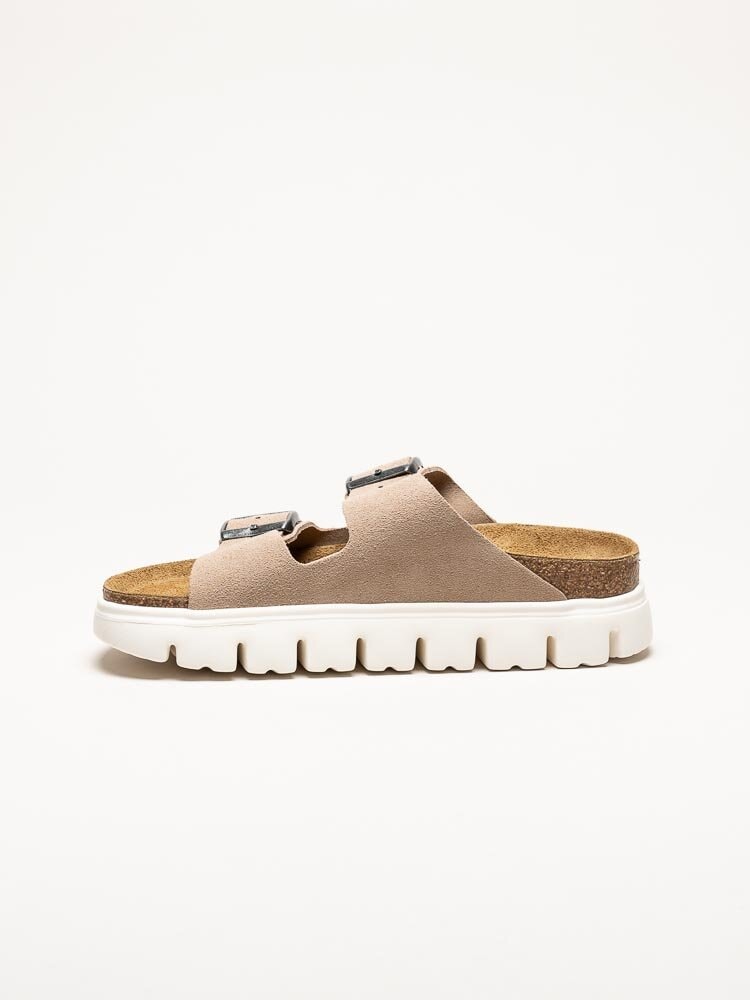 Papillio by Birkenstock - Arizona Platform Suede - Beige slip in platåsdandaler