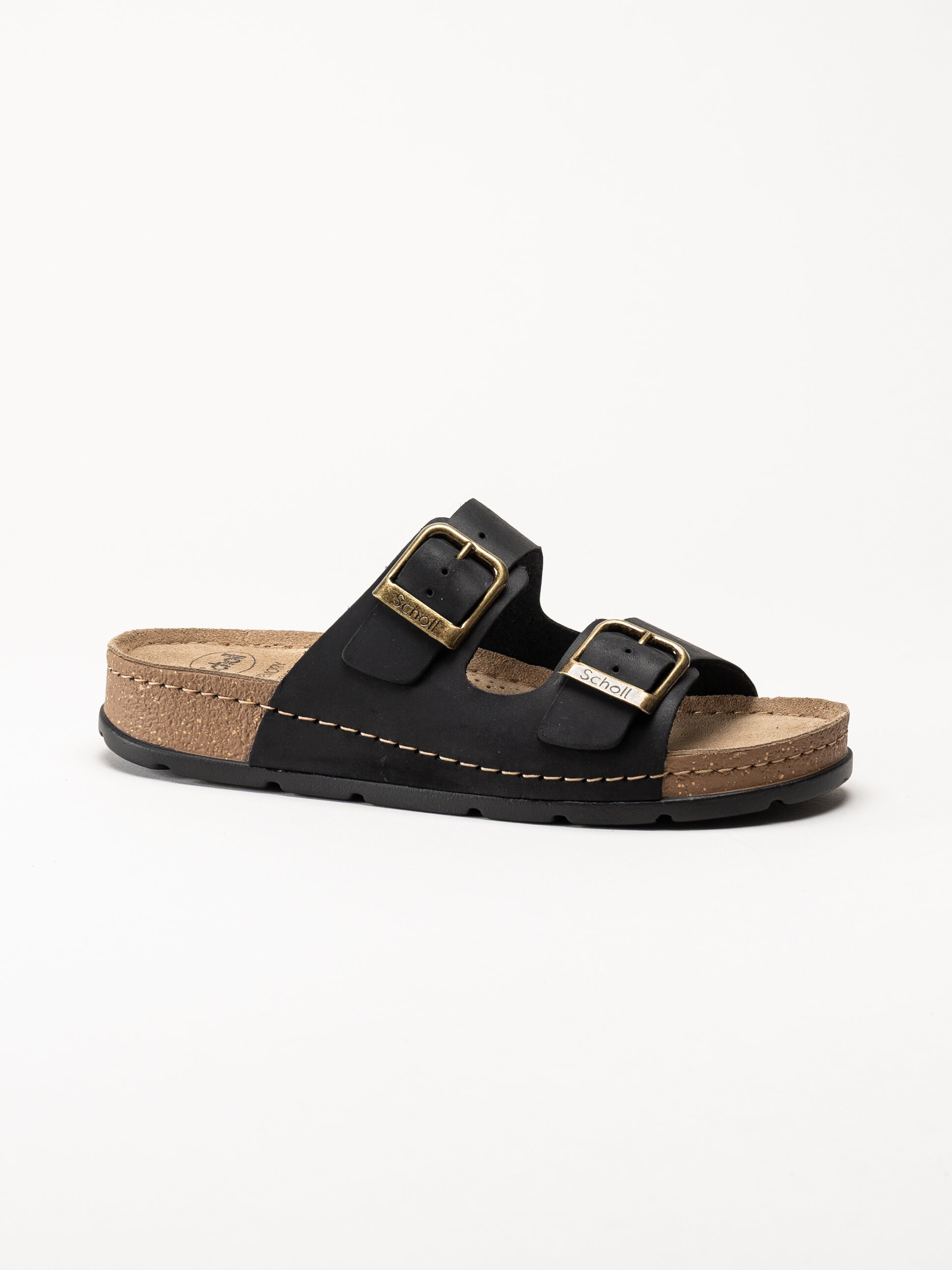 Scholl - Bora Malaren - Svarta slip in sandaler i oljad nubuck