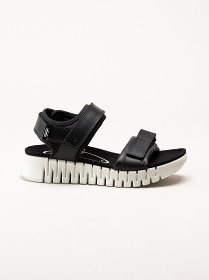 Ecco - Gruuv Sol Sandal - Svarta sportiga sandaler
