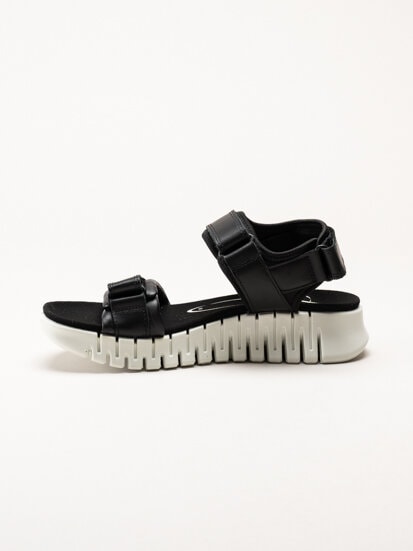 Ecco - Gruuv Sol Sandal - Svarta sportiga sandaler