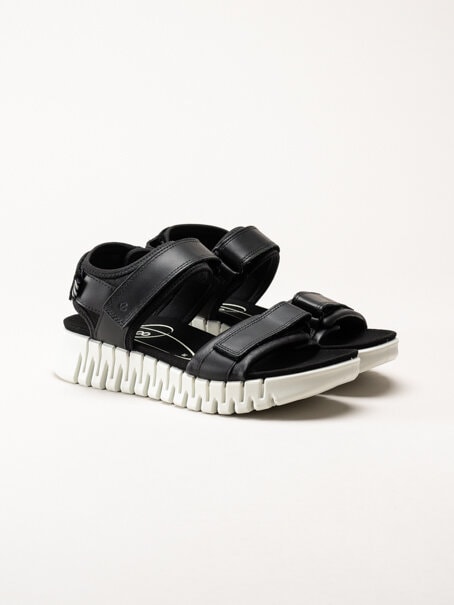 Ecco - Gruuv Sol Sandal - Svarta sportiga sandaler