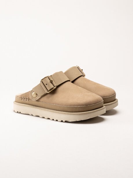 UGG - W Goldenstar Villa Clog - Beige Clogs i nubuck