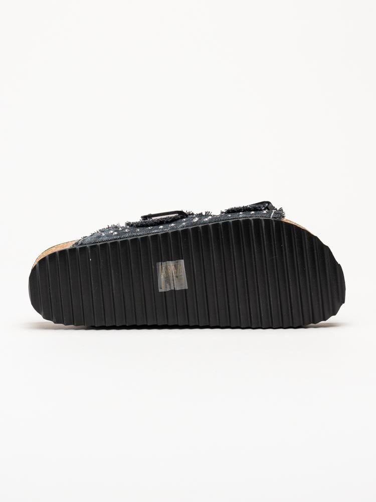 Colors of California - Svarta Bio-sandaler i textil med strass