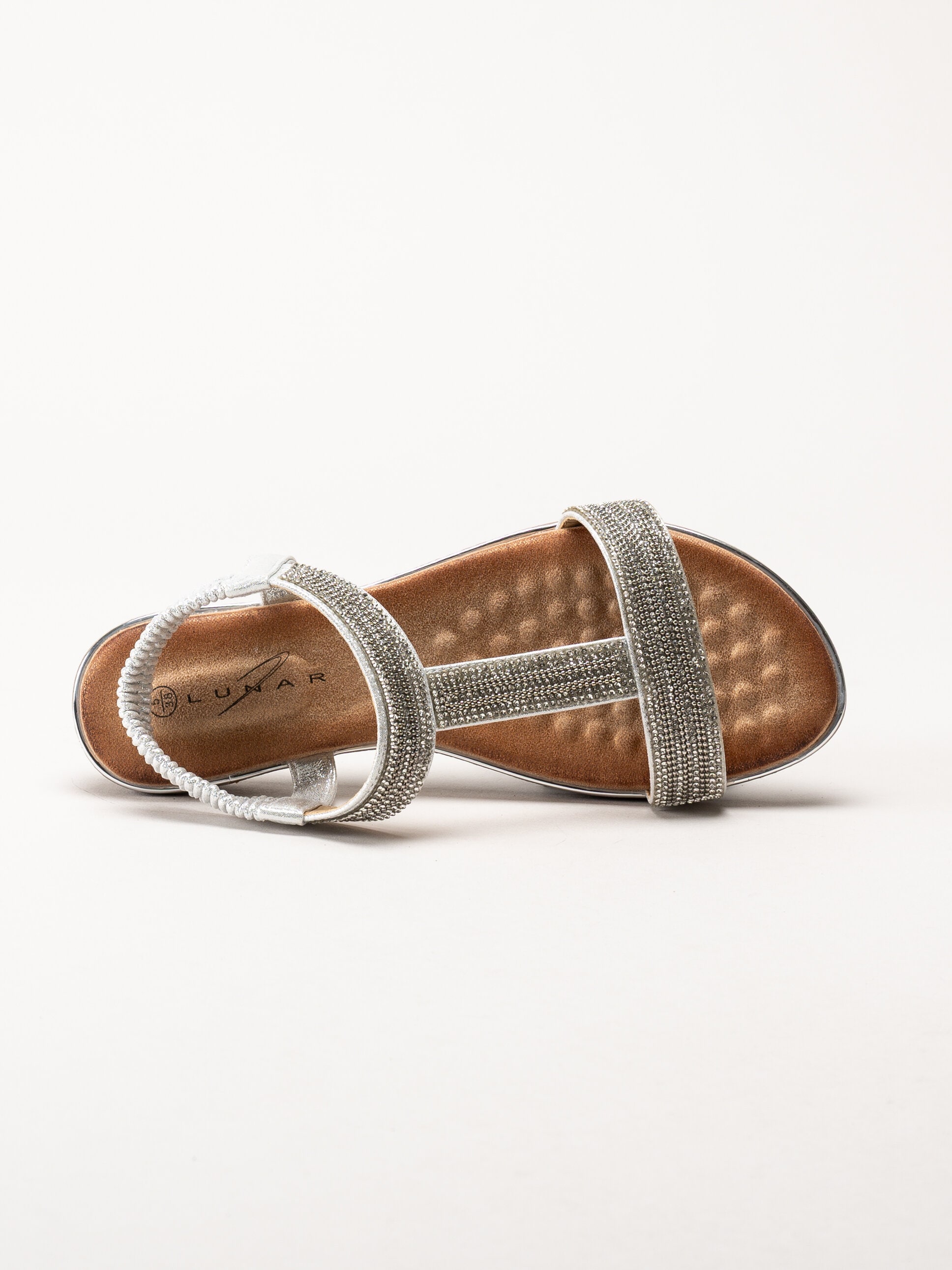 Lunar - 246ESTA - Silver strassandaler med T-sleif