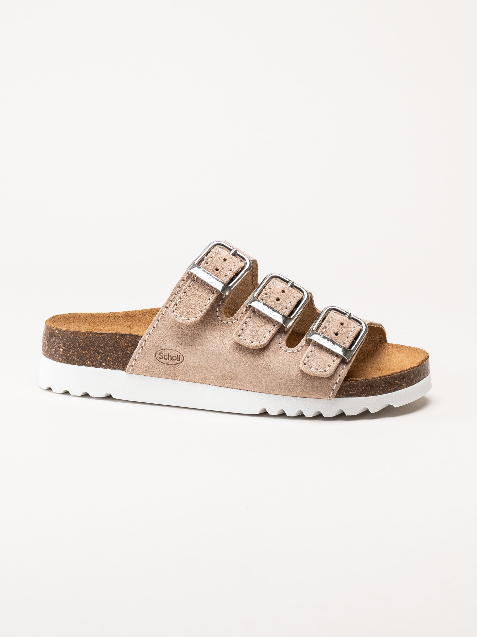 Scholl - Rio WG AD - Ljusrosa slip in sandaler i mocka