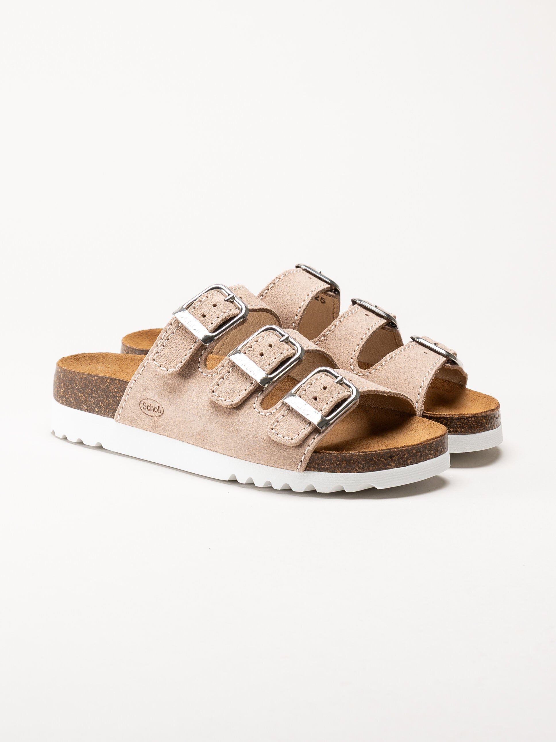 Scholl - Rio WG AD - Ljusrosa slip in sandaler i mocka