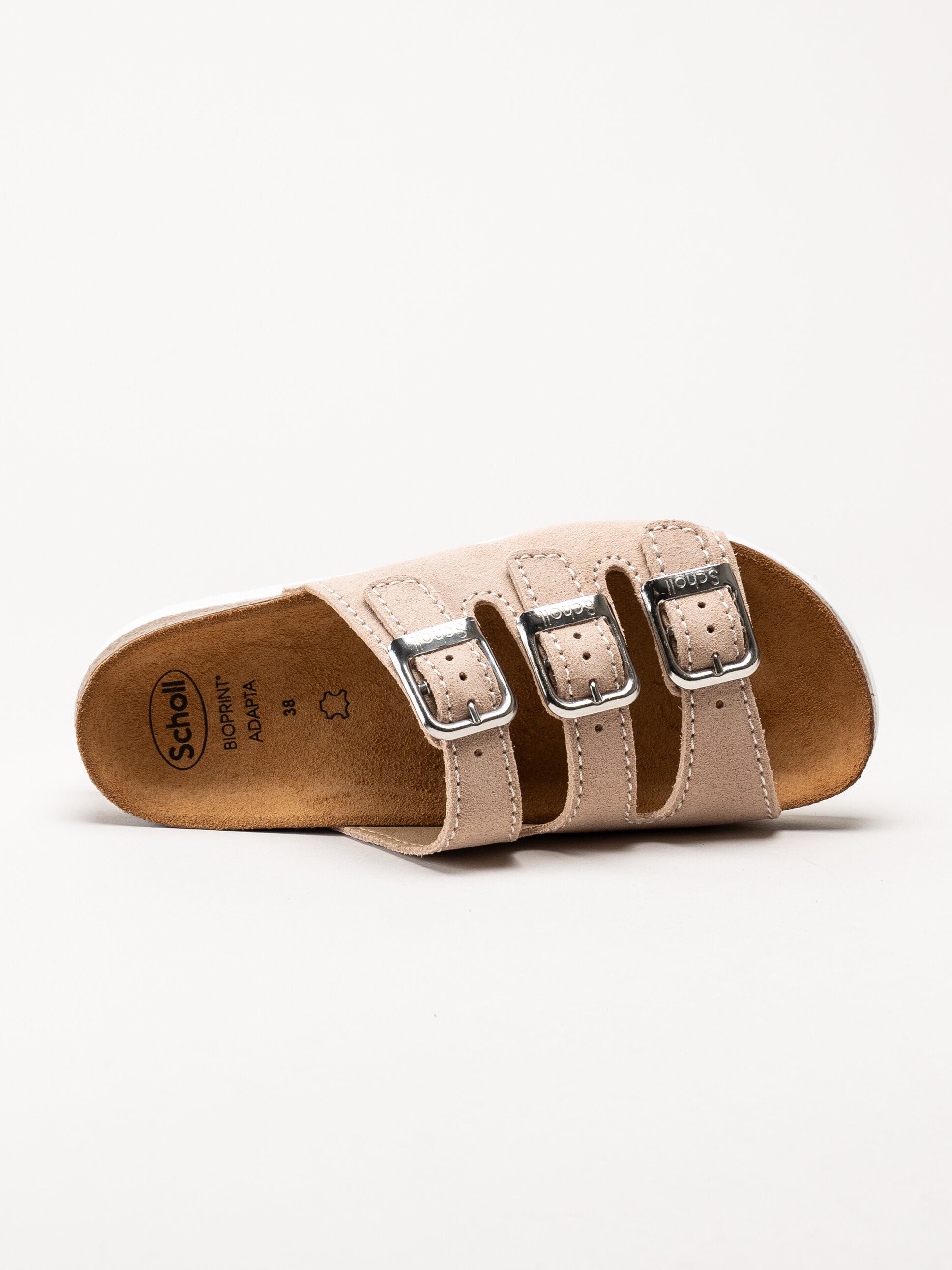 Scholl - Rio WG AD - Ljusrosa slip in sandaler i mocka