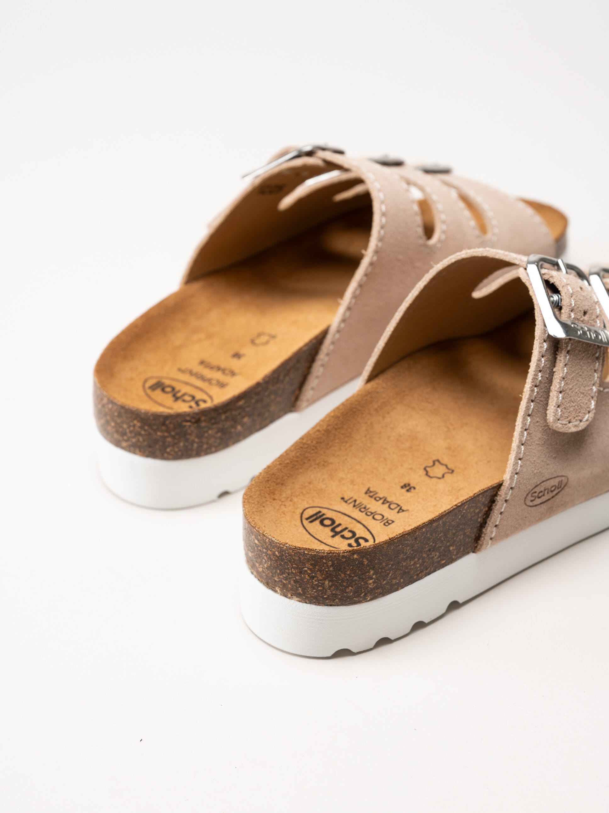 Scholl - Rio WG AD - Ljusrosa slip in sandaler i mocka