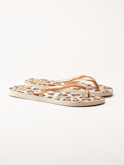 Havaianas - Slim Animals - Leopardmönstrade flip-flops