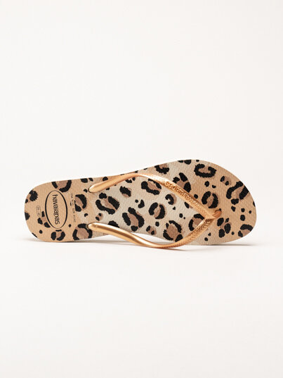 Havaianas - Slim Animals - Leopardmönstrade flip-flops