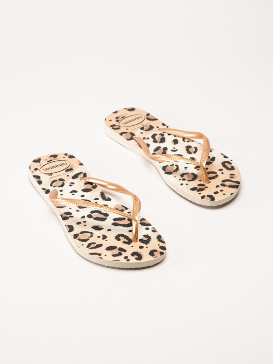 Havaianas - Slim Animals - Leopardmönstrade flip-flops