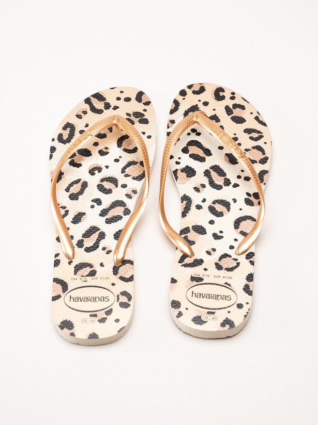 Havaianas - Slim Animals - Leopardmönstrade flip-flops