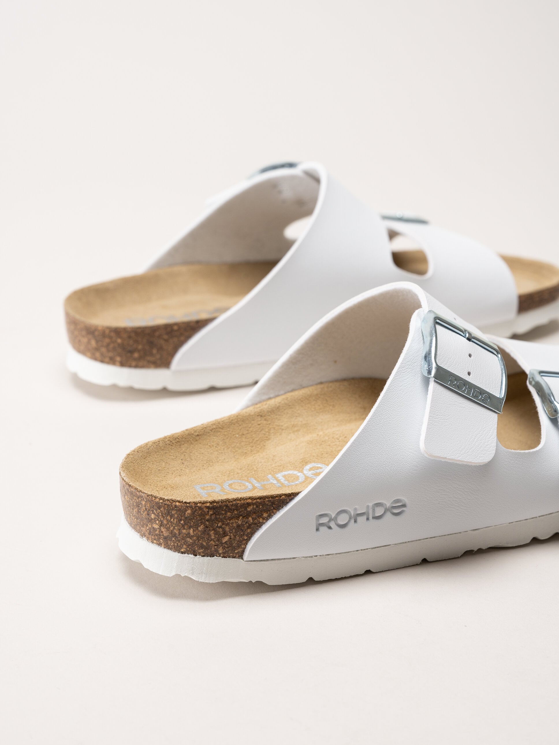 Rohde - Alba - Vita klassiska slip in biosandaler