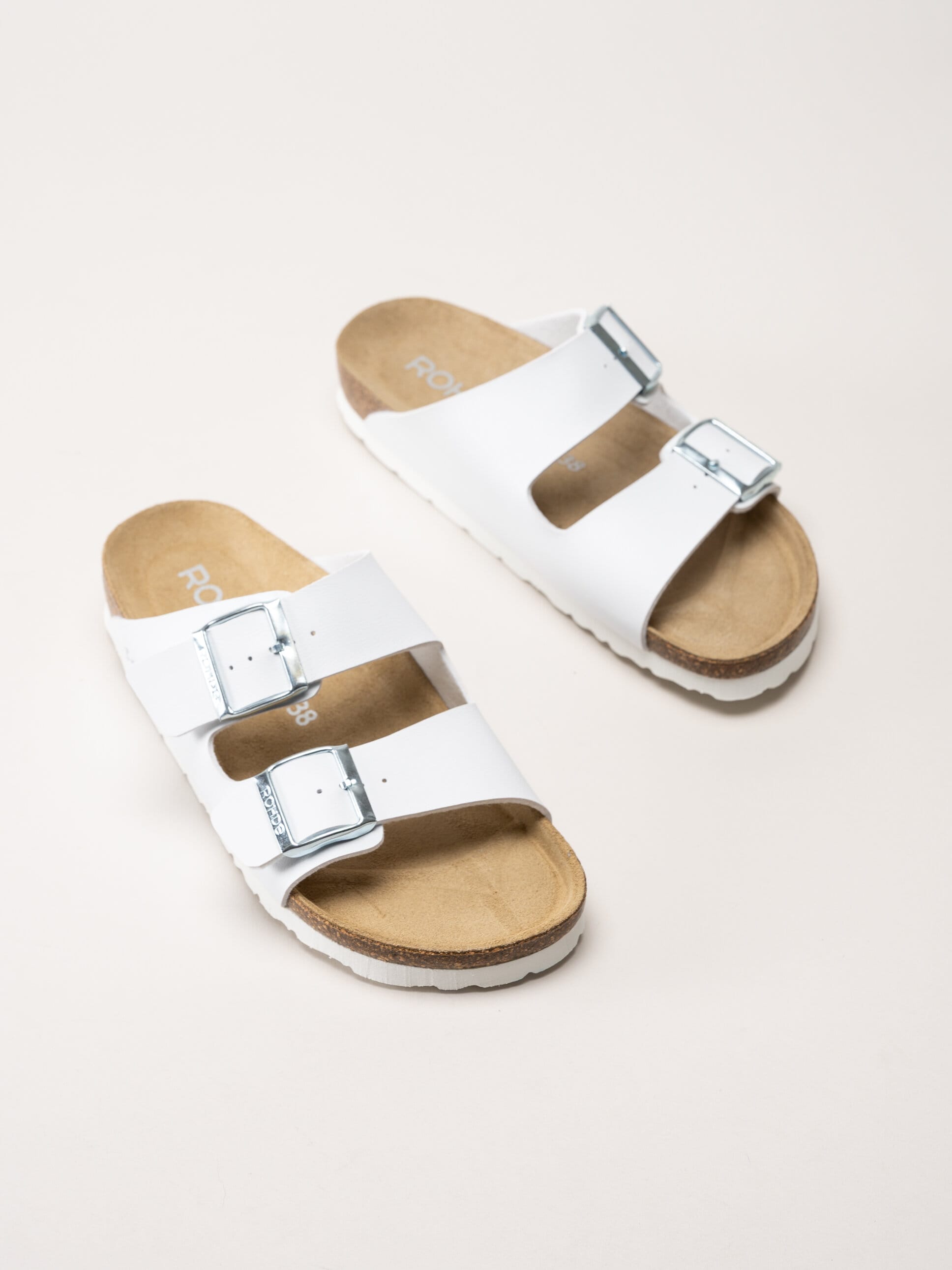 Rohde - Alba - Vita klassiska slip in biosandaler