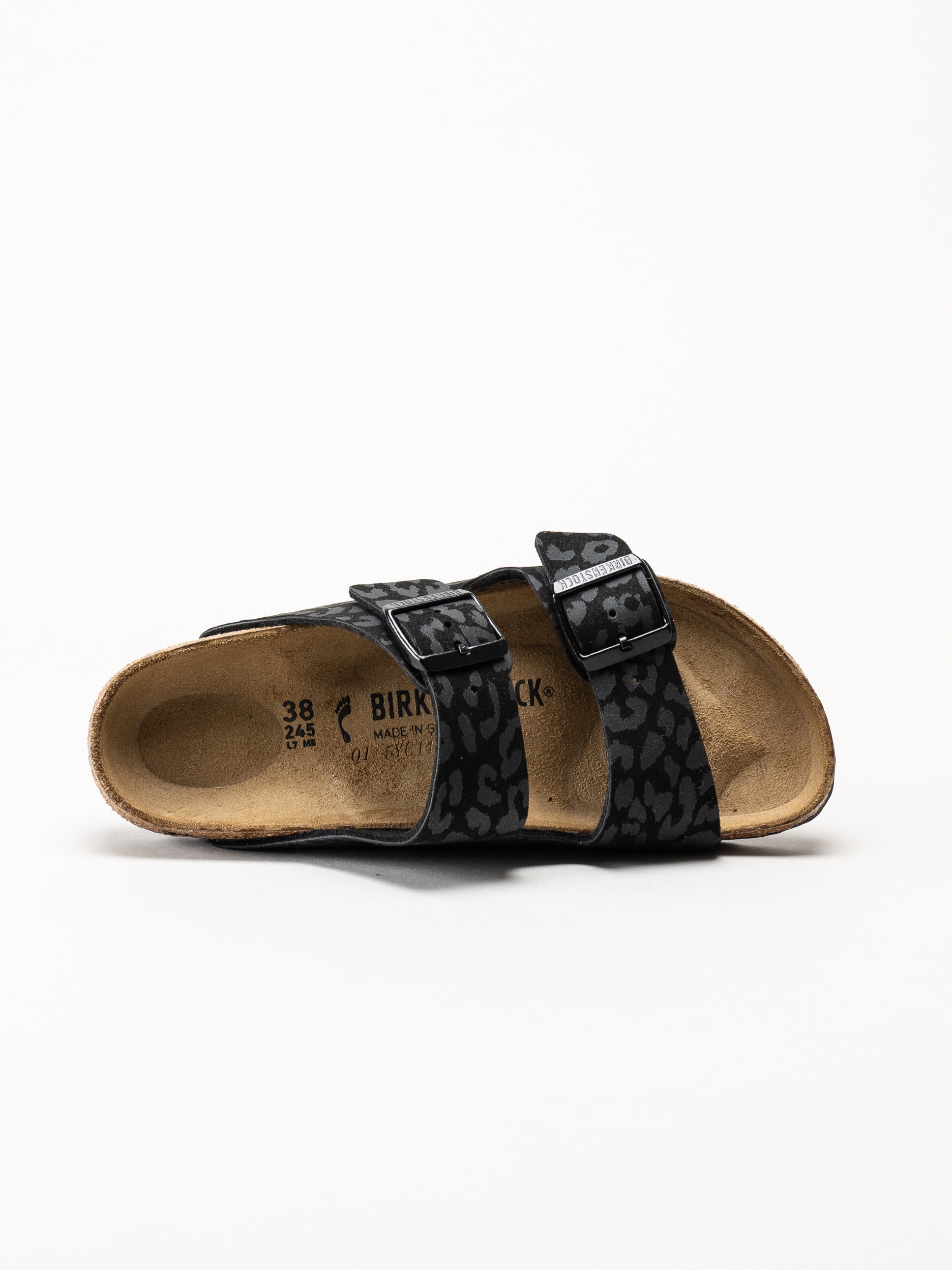 Birkenstock - Arizona BS Synt - Svarta slip in sandaler med print