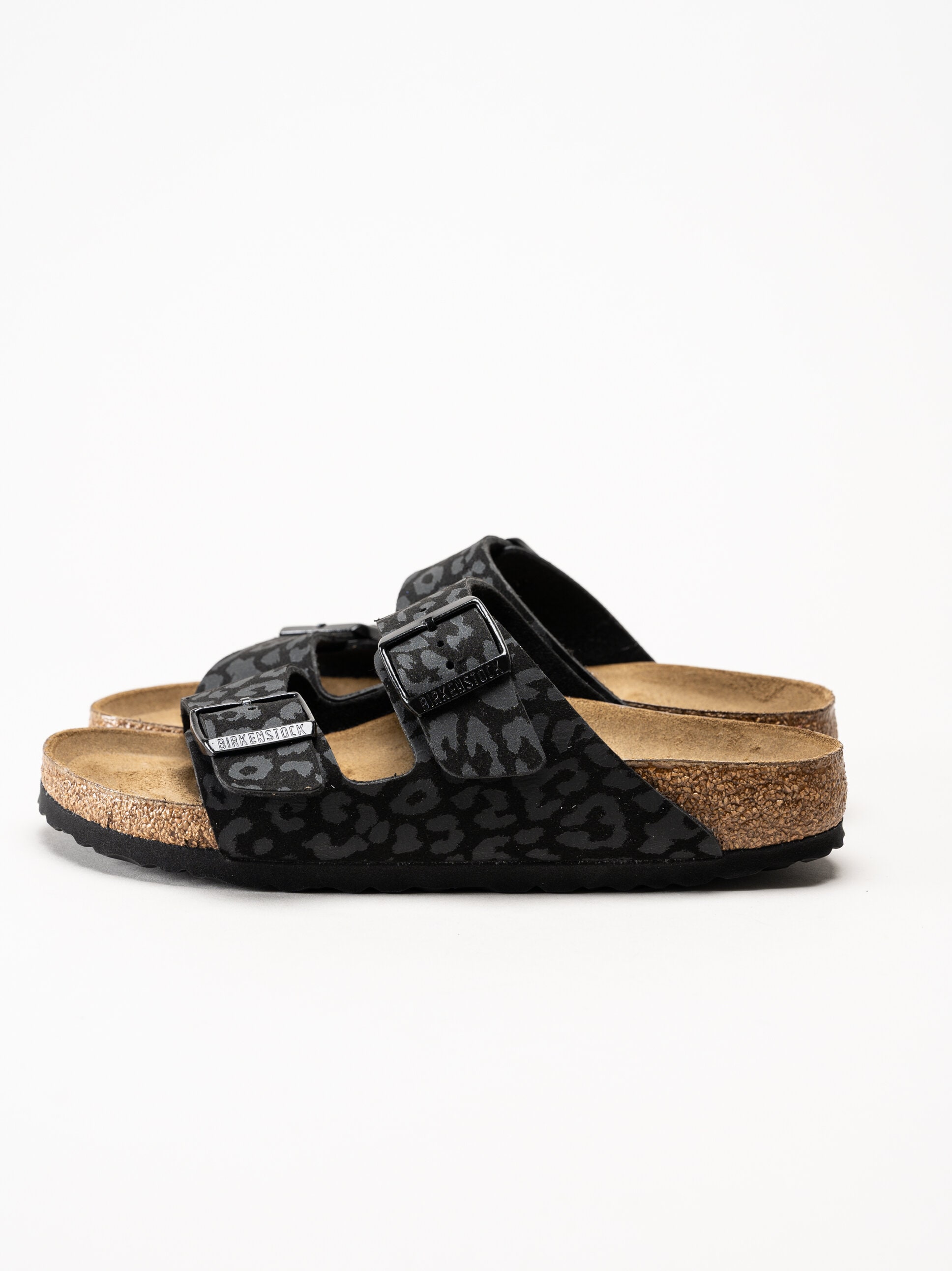 Birkenstock - Arizona BS Synt - Svarta slip in sandaler med print