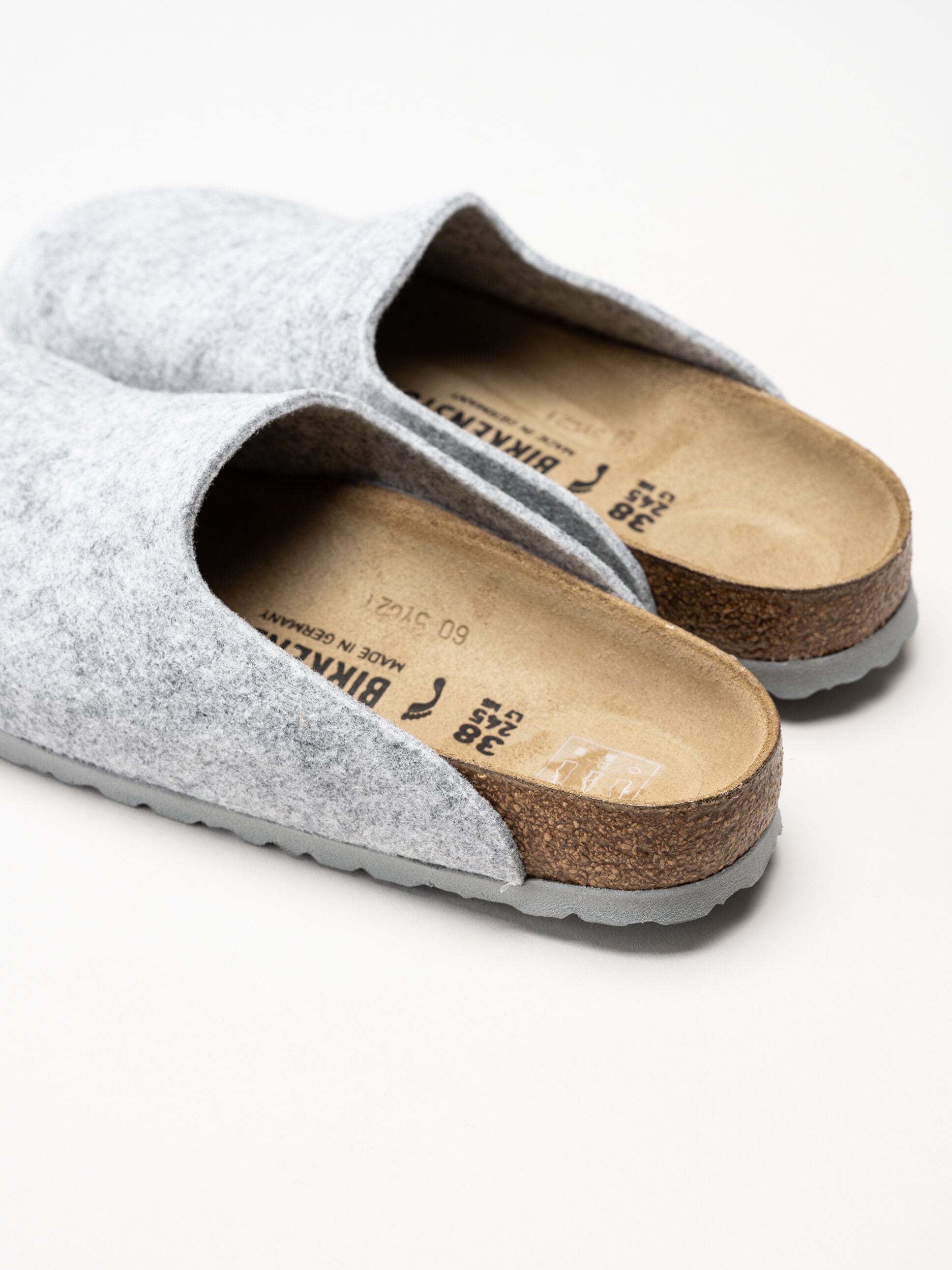 Birkenstock - Amsterdam Wool Felt - Ljusgrå tofflor i ullfilt