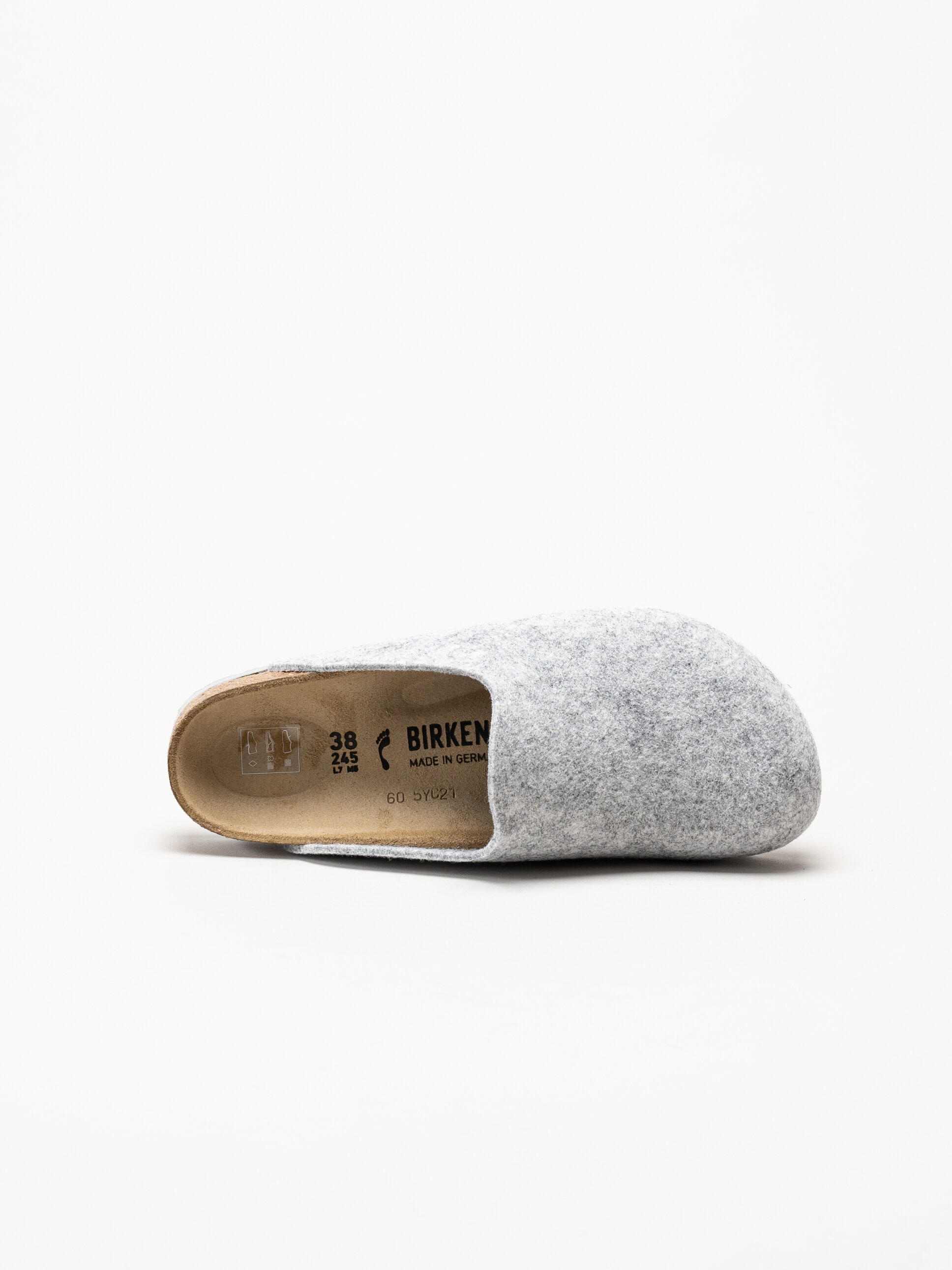 Birkenstock - Amsterdam Wool Felt - Ljusgrå tofflor i ullfilt