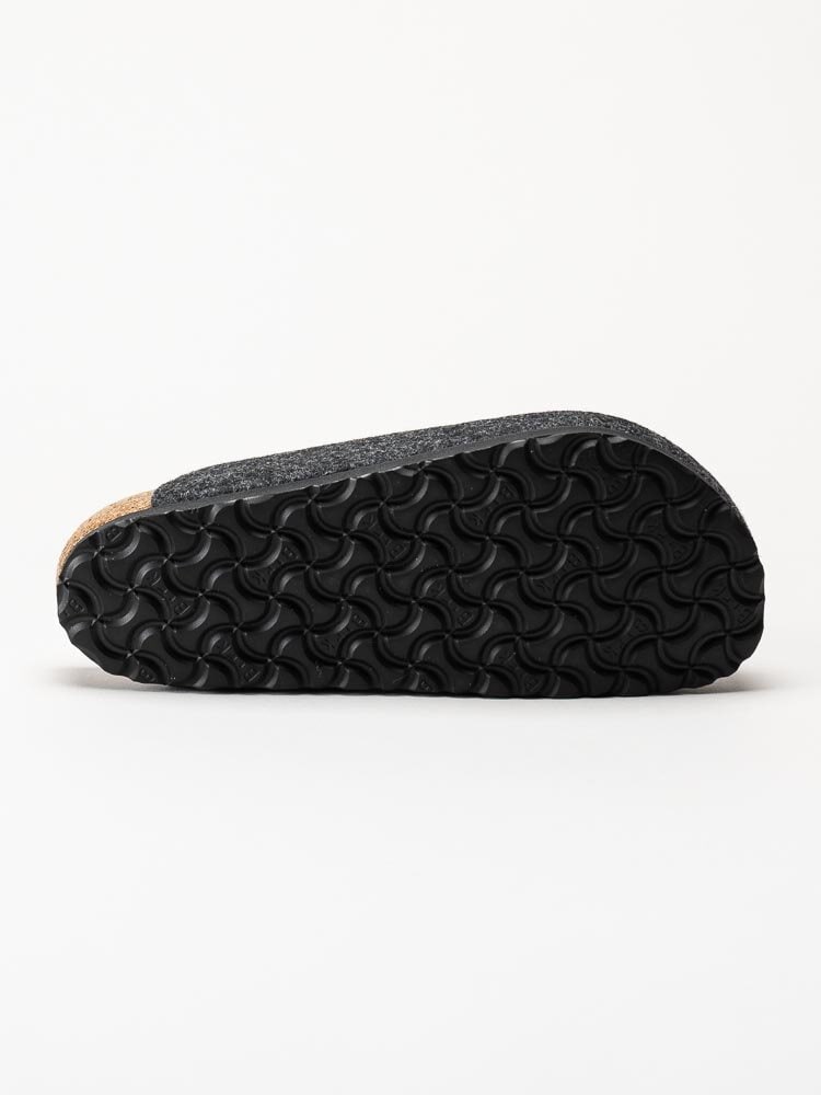Birkenstock - Amsterdam Wool Felt - Mörkgrå tofflor i ullfilt